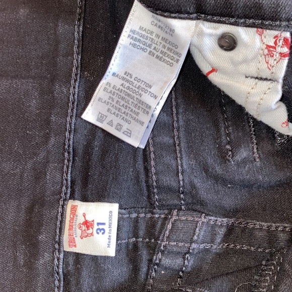 True Religion Men Jeans Black Straight leg Size 31 - Picture 9 of 9